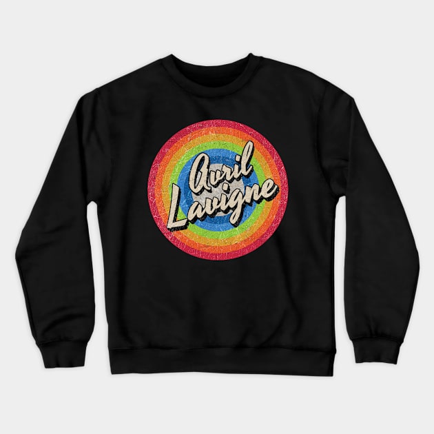 Vintage Style circle - Avril Lavigne Crewneck Sweatshirt by henryshifter